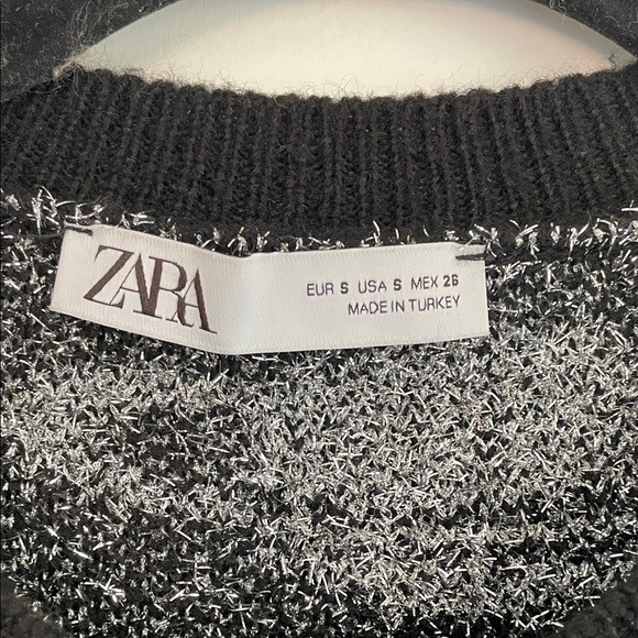 Zara Metallic thread Knit Cardigan - Picture 2 of 4